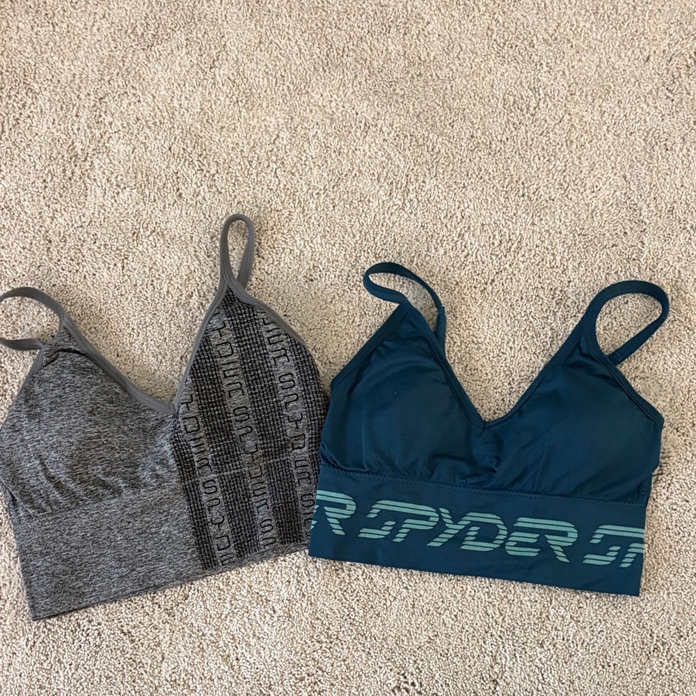 Spyder Sports Bras - Gray and Teal